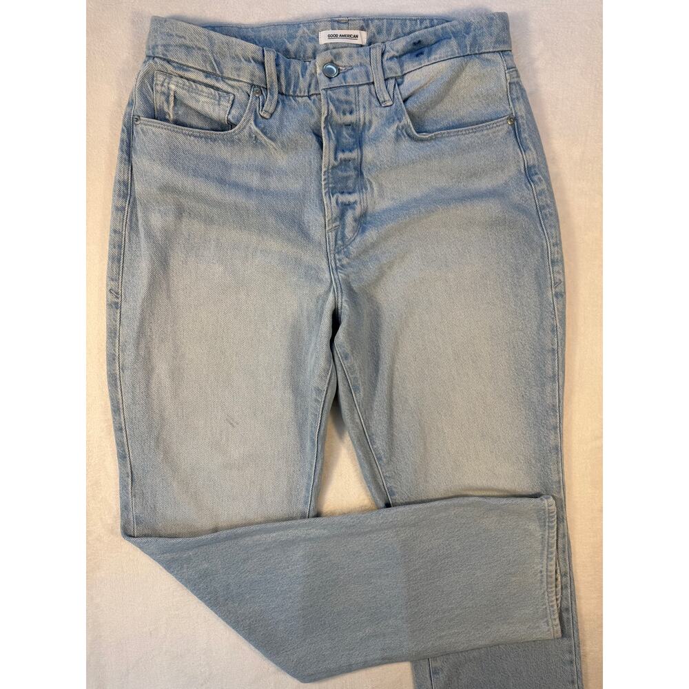 Good American Light Blue Flare Jeans